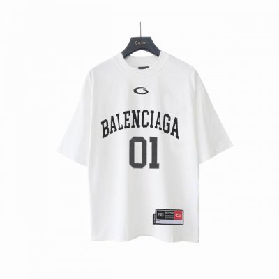 实拍细节图+尺码表 Balenciaga巴黎世家 Basketball 系列 01号球衣短袖T恤 原样购入开发 面料订制染色 做水洗预缩270G16支精梳紧密纺