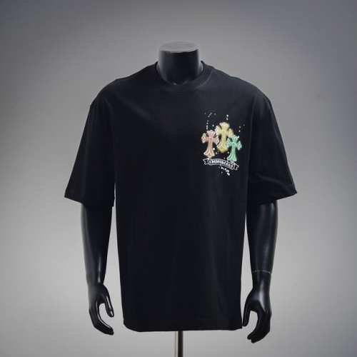 Chrome Hearts 克罗心 霓虹十字架印花短袖 面料采用 克重精梳棉，定制32支1*1螺纹，成衣两遍水洗处理，面料舒适亲肤无异感，定制定染面料，纺织密度