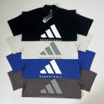 纯原臻品 Gali同款 原厂品质 四色 Basketball 25Ss 阿迪达斯新款硅胶印花Logo情侣短袖T恤 男女同款 领口1X1纯棉高密针织加宽螺纹 面料