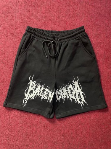 balenciaba 巴黎世家 2025新品 休闲短裤 独家定制面料 、特别手感、超级质感 舒适柔软透气 休闲宽松版型 颜色：黑 白 码数：Ｓ Ｍ L Xl