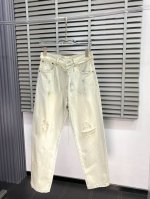 Ance Studios独家专供新款休闲阔腿牛仔裤 高端版本！专柜定制面料 透气舒适度高，细节无可挑剔，品牌元素设计理念，体现高品质。手感细腻柔软！呈现休闲裁剪