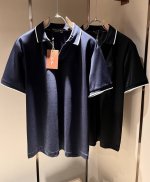 loro Piana诺悠翩雅 2025春夏男士最新的贸易订单Polo衫，全品相！！上身舒适透气，不僵硬，整体有着丰富的立体感，品质出口订单，衣身Logo图案刺绣