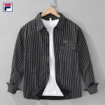 上新 斐乐Fila25款港风条纹刺绣水洗潮流纯棉透气衬衫外套 优质柔软棉纤制 不变形 不起球 细腻不糙手 耐磨性高 走线工整 亲肤抗皱等特点 立体裁剪 不挑身材
