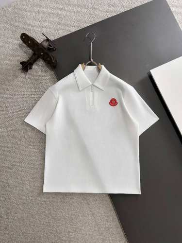 隔天出货 高品质 Moncler 蒙口 25Ss春夏新款高定Polo衫拉链T恤 意大利进口机器制造 精梳重磅的面料，高强度高克重面料掂起来手感份量十足，上身也比