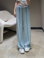 alexand*R Wang 25Ss春夏新款 天丝抽绳牛仔阔腿裤丨独家高版出品！上身超舒服的薄料软牛仔纸片裤子来啦～这条牛仔裤绝对是今年必入的款版型直接可以封