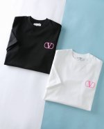 val华**奴 25Ss春夏新款平纹针织棉布圆领短Tee，男女同款粉色字母发泡印花休闲短袖T恤衫！贸易公司渠道稀出，领先Gw发售！一款非常值得入手的经典单品，每