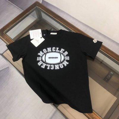 款号：M1019 Moncler 蒙口 官网同款印花图案 双纱纯棉短袖 - 260G双纱纯棉顶级面料 手感柔软 百分百纯棉独家出货 定染硫化黑无尘处理面料 -面