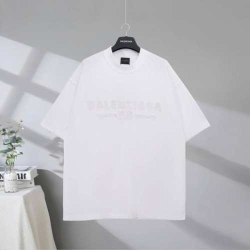 b151# 市场顶级品质 Balenciaga 巴黎世家2025Ss 贴布字母反车刺绣做旧磨破短袖T恤 Logo采用进口田岛刺绣工艺 市场顶级的质量 官网品质