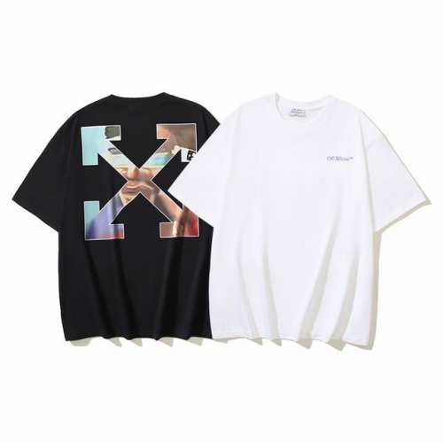 1146# Off-White纯棉260G重磅人像箭头印花短袖T恤 黑色 白色 S M L Xl