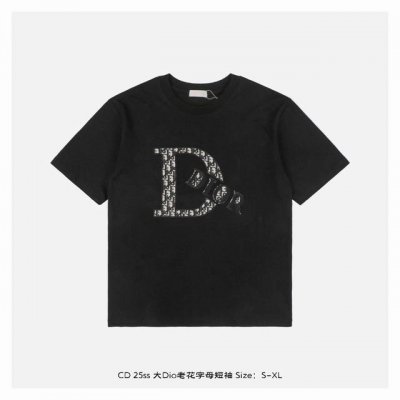 本地自取：180 dior/迪奥 25Ss 大Dio老花字母短袖 面料采用230克重精梳棉，定制32支1*1螺纹，成衣两遍水洗处理，面料舒适亲肤无异感，定制定染
