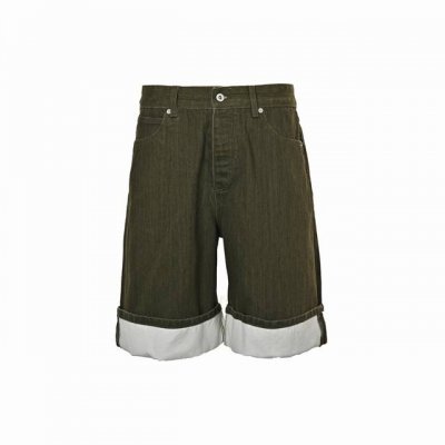 Bottega Veneta Bv 25Ss 编织格子皮标牛仔短裤 面料采用进口牛仔面料，北欧苔原橄榄绿，成本昂贵，五金辅料特殊开模定制，特殊裁剪，加工费极高，