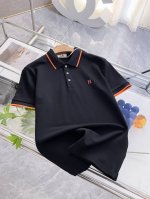 爱马仕新款网眼珠地棉布翻领短Tee 男士经典标识刺绣商务休闲短袖polo衫 客供面料进口100%密织珠地棉布制成 面料手感瓷实富有弹力 区别于普通珠地棉的软塌粗
