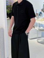 Moncler 2025Ss夏季新款 Logo男士翻领Polo衫！经典商务男款，高端男装的天花板级别的商务男款！简约时尚大气不失优雅，单穿内搭体面过人，品质控