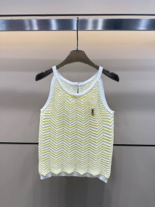 款号:82840 ysl 25夏季新款波浪纹拼色针织吊带