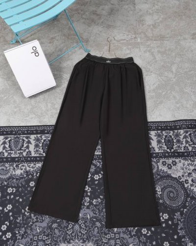 款D39 Alo 售后不退盒子-3 顶级品质带原版盒子 Alo 25Ss Yoga Suit Up Trouser 腰封速干科技超轻薄阔腿休闲百搭长裤 原版功能