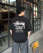 1175款Stussy 8号球系列 In The Clouds Tee 黑8魔法印花短袖T恤 男女同款 码数Mlxlxxl 黑色白色