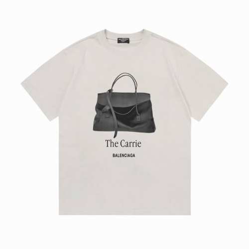 p100（隔天到） balenciaga 巴黎世家 2025新款 官网同步 手提包字母Logo 男女同款 短袖T恤 ·定制280克100％双纱纯棉面料 ·定染3