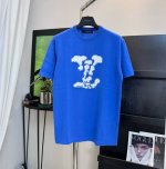 蓝色款号：D238 纯原臻品 全网最高版本 路易威登 Lv 25Ss春夏新款 云朵针织短袖 轻奢主义 男女日常通勤穿搭必备单品 正确版本 欢迎对比 情侣款 正确