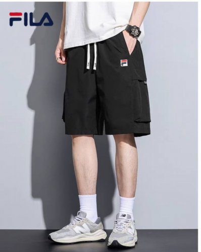 fila 斐乐 夏季抽绳松紧工装复古宽松情侣百搭阔腿五分裤 odm 公司货渠道25 夏季新品 很有设计感的一款机能风工装短裤 定织的高密耐磨四面弹力面料 一眼就