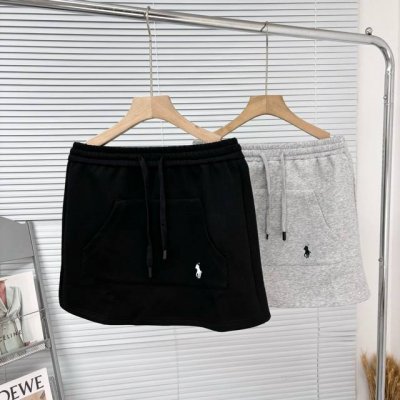 顶级版本Rl拉夫小马刺绣口袋半身A字短裙 松紧腰抽绳休闲卫裙 面料260G纯棉卫衣面料，复合140G牛奶丝，面料厚实挺括，富有骨感！ 上身完美A字版型。防走光内