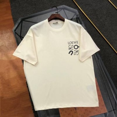 高品质 Loewe 罗意威 2025印花图案纯棉短袖T恤，定制32支300克同缸染面料 手感非常舒服 春夏最新砖柜同步 Os落肩版型 时尚又个性 超级百搭好看的
