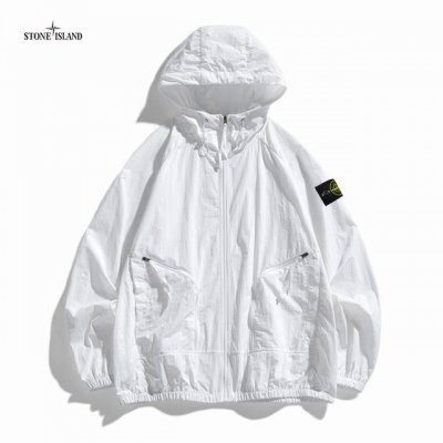 Stone Island石头岛 美式户外设计感超强专业防晒指数100+透气宽松百搭连帽皮肤衣外套 高品质男女防晒衣 网络线上 海内外人气爆款∽ 采用新颖独特外单