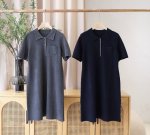 new新品M2534款Er多斯16针桑蚕丝双面翻领针织连衣裙，Mlxl码现货，实拍细节图 文案: 懒人闭眼收~一条搞定穿搭！ 去繁从简谁穿谁好看，气质高阶的一款