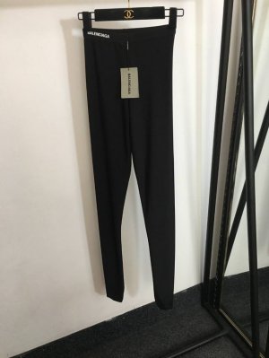 款号 0152 Balenciag*新款 字母织带腰 高弹力打底裤 连脚裤袜小脚裤，黑色，Sml， M码；腰围58弹力，长109