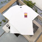 上新 款号 Bm150 2025新款Stussy斯图西日落潮汐图案字母Logo印花休闲情侣宽松短袖T恤 经典永远不会过时 人手必备款 250G纯棉精梳棉不起球不