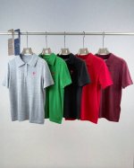 爱米家 爱心刺绣polo短袖 100%棉面料 胸口小刺绣红色爱心，polo款短袖， 经典又百搭，100%棉料制衣舒适透气，具有较好的排湿性能，细节处的小刺绣点缀