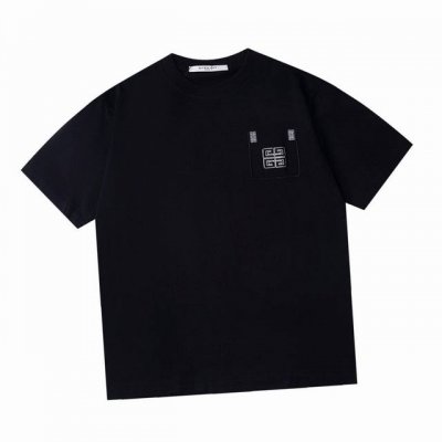 纪梵希 Givenchy 夏季新款 口袋万针精密绣花圆领短袖T恤，采用260克纯棉双砂面料 所有面料均已提前做过缩水定制 男女同款百搭 比较经典的一款 Colo