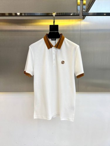 杰尼亚 25春夏时装款短袖丝光珠地棉polo衫 甄选高级进口成衣定织珠地面料 老牌工坊成衣工序定织定染 极为奢华特殊的材质 面料属性皆为上乘 丝光工艺处理 面料