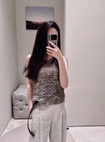 Bc 叶形蕾丝吊带 模特图