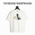 Vivienne Westwood 西太后土星 色彩短袖T恤 26支双纱棉，300克高品质纯棉面料，经过两次高温洗水，手工磨破， 西太后土星短袖，富有朋克精神的