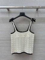 独家首发 高端原单品质Ce 南法度假风穿搭 25春夏新品 撞色边镂空钩花凯旋门针织小吊带 纯手钩重工艺定制 认准我家 原版定制整件纯手钩 白富美必入神器 万能百