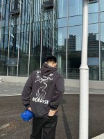 咨询图200 Arc X Sirrus Ls Henley 水洗刺绣环保北极熊做旧套头连帽卫衣帽衫