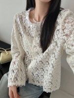 上新啦 重工镂空绣花外套Smlxl