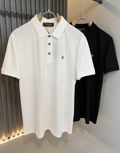 loro Piana诺悠翩雅 2025春夏男士Polo衫，最新的贸易订单短袖T恤，全品相！！网红款！采用Logo图案压胶设计！上身舒适透气，不僵硬，整体有着丰富