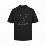 路易威登 Louis Vuitton 夏季新款 星宿字母连线刺绣圆领短袖T恤 高端品质独家定制 采用280克定织定染高克重纯棉面料 宽松Oversize版型 上