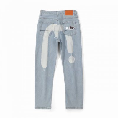 新品 Evisu 白色大M牛仔长裤Evisu 福神牛仔裤 秋冬季节情侣款特供中山原厂原浆牛仔，面料环保，白色大M印花Logo 个性十足做工精细 双针机压线 高端