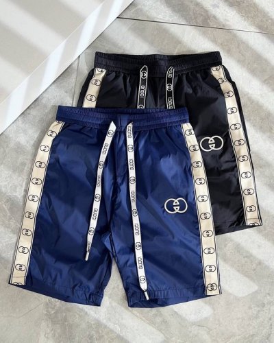 Gucc*古家 2025春夏最新系列基础圆领男女同款休闲短裤 男女同款 贸易公司渠道稀出 同步官网发售 新时尚元素设计 字母Logo图案刺绣设计 为全新系列注入