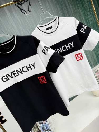 爆款推荐 Givenchy纪梵希2025新款拼接绣花短袖T恤 原版面料高版本高品质 网红明星同款 定制32支精梳棉 定制拼接撞色+字母绣花工艺 手感非常舒适 超