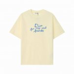 3217款，高端定制，独家最高品质版本Dio*家Logo刺绣圆领短袖T恤，采用独家定制290G原版1:1双股双纱纯棉面料，定织定染同缸无色差罗纹，定制1:1辅料