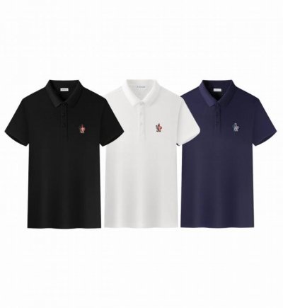 上新款号:M2005 Moncler 蒙口2025新款短袖翻领polo衫 定制：徽章绒标字母Logo 男女同款 采用定制丝光珠地棉面料 面料细腻舒适透气亲肤感极
