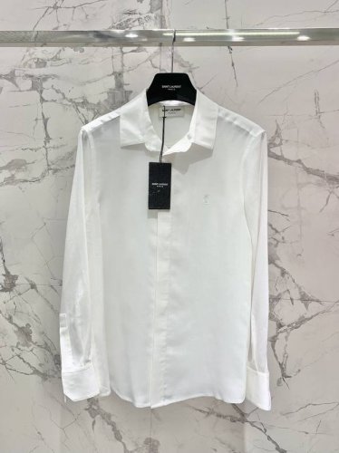 衬衣 * 圣家 爆款棉麻简约衬衣 字母刺绣Logo衬衣 棉麻抗皱天然成分 高级质感 爆款 现货秒发 码数Sml