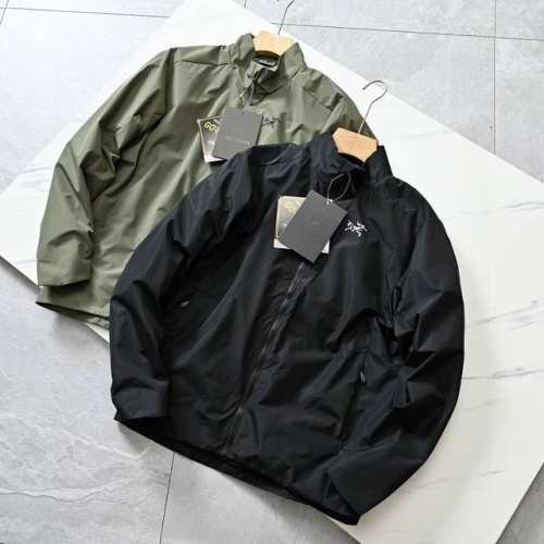 上新 Arc'teryx 25年春季始祖鸟户外徒步运动防风防泼水梭织立领轻量外套 颜色：黑色，绿色 尺码：S-2Xl 采用防风面料和防水处理，能够有效抵御寒风，