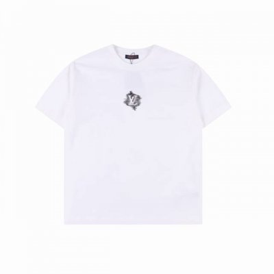 louis Vuitton 路易威登 25Ss 简约Logo刺绣短袖T恤 购入原版开模打造，全套定制辅料，所有细节完美还原 定织定染260G纯棉双纱紧密棉面料，