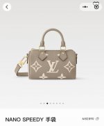 顶级版本 Louis Vuitton Nano Speedy 手袋 M82890 路易威登 Lv 专柜最新款大象灰水桶包波士顿包，顶级品质，原版五金，细节完美，