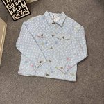 外套 裤子 -款号Z103 Louis Vuitton Lv路易威登满印刺绣彩虹提花牛仔夹克套装 可拆卖 整体衣服设计感十足 经典满印Lv字母Logo 非常有高