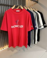 Moncler蒙家 2025春夏最新男女同款贸易订单短袖T恤，全品相！！网红款！采用Logo图案压胶设计！上身舒适透气，不僵硬，整体有着丰富的立体感，品质出口订